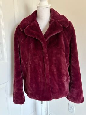 Charlotte Russe Deep Red Teddy Jacket
